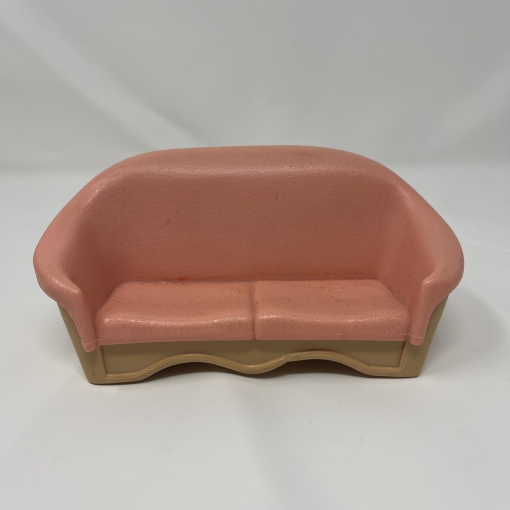 FISHER-PRICE LOVING FAMILY PINK Dollhouse SOFA COUCH VINTAGE 1993